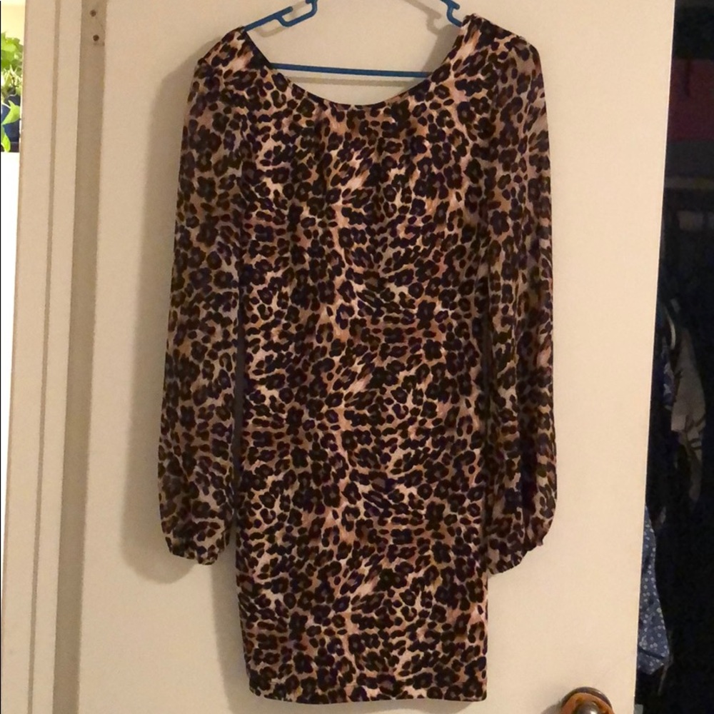 Cheetah long sleeve Dress